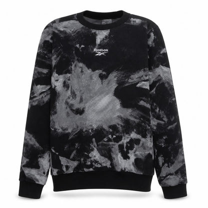 Reebok Men's Black Tie-Dye Pullover Fleece Sweatshirt Size M