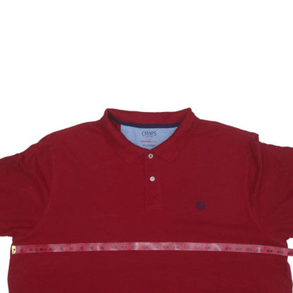 Chaps Men’s Red 3XLT Regular Fit Cotton Polo Shirt
