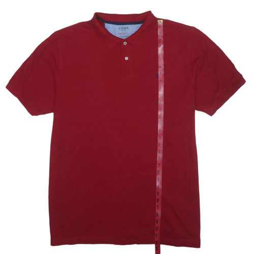 Chaps Men’s Red 3XLT Regular Fit Cotton Polo Shirt