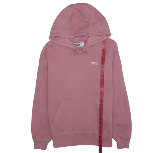 Fila Womens Pink Pullover Hoodie Size S Cotton Blend Casual