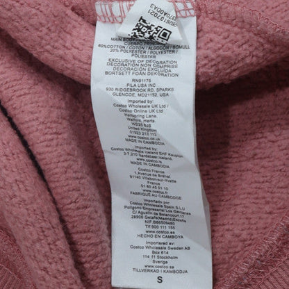 Fila Womens Pink Pullover Hoodie Size S Cotton Blend Casual