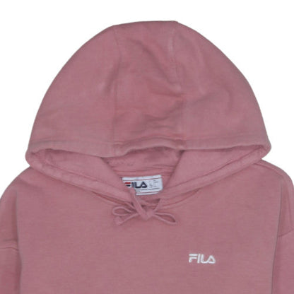 Fila Womens Pink Pullover Hoodie Size S Cotton Blend Casual