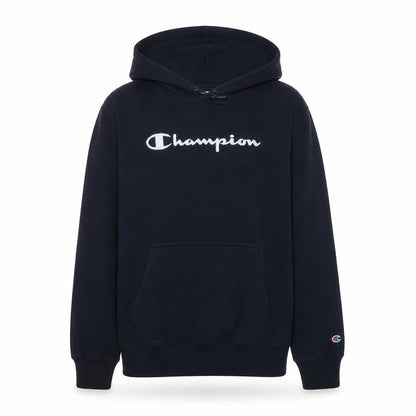 Champion Men's Black XL Pullover Hoodie with Logo Detail