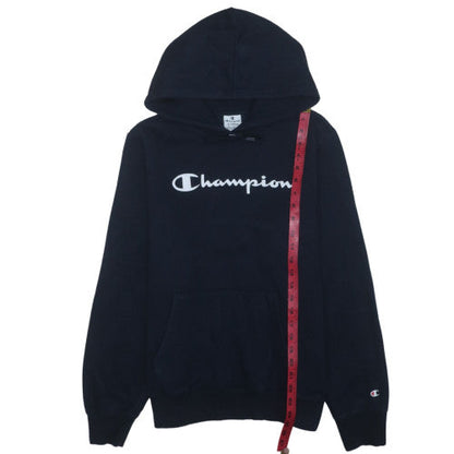 Champion Men's Black XL Pullover Hoodie with Logo Detail