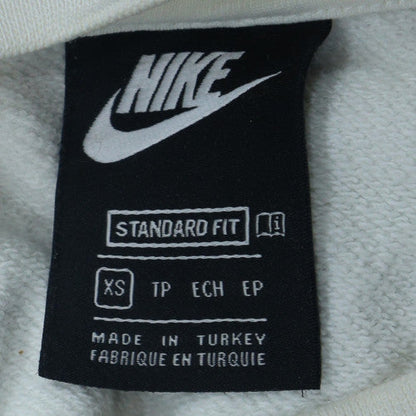 Nike Women White XS Pullover Sweatshirt Crew Neck Logo Cotton