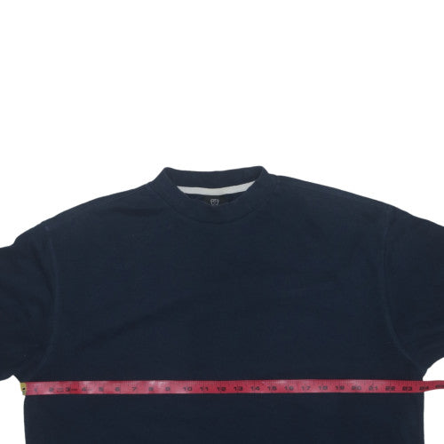 Nike Men's Blue Dri-FIT Mock Neck Short Sleeve T-Shirt Size L