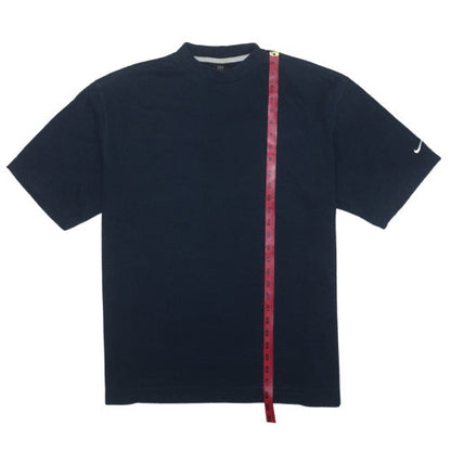 Nike Men's Blue Dri-FIT Mock Neck Short Sleeve T-Shirt Size L