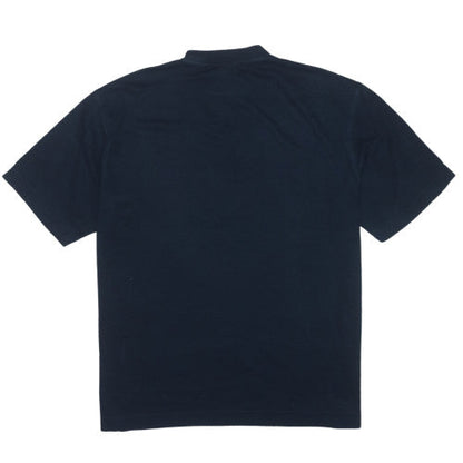 Nike Men's Blue Dri-FIT Mock Neck Short Sleeve T-Shirt Size L