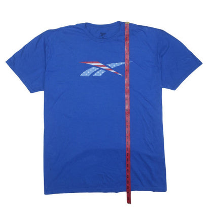 Reebok Men's Blue 2XL Crew Neck Graphic Patriotic Sports T-Shirt