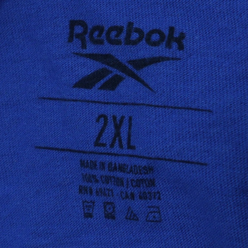 Reebok Men's Blue 2XL Crew Neck Graphic Patriotic Sports T-Shirt