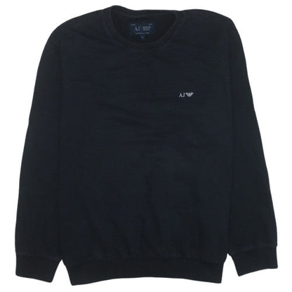 Armani Jeans Men's Black 3XL Pullover Sweatshirt Crew Neck Classic