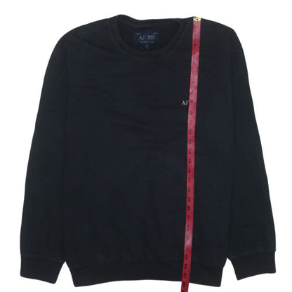 Armani Jeans Men's Black 3XL Pullover Sweatshirt Crew Neck Classic