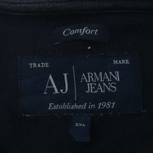 Armani Jeans Men's Black 3XL Pullover Sweatshirt Crew Neck Classic