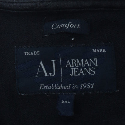 Armani Jeans Men's Black 3XL Pullover Sweatshirt Crew Neck Classic