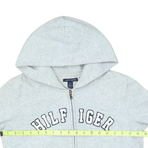 Tommy Hilfiger Women's Grey Full Zip Hoodie Size S Relaxed Fit