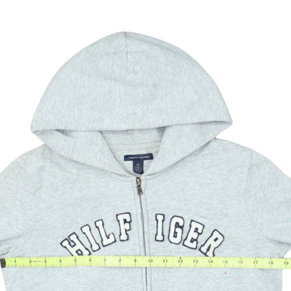 Tommy Hilfiger Women's Grey Full Zip Hoodie Size S Relaxed Fit