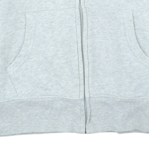 Tommy Hilfiger Women's Grey Full Zip Hoodie Size S Relaxed Fit
