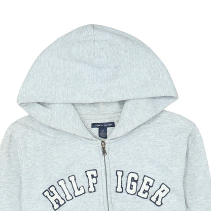 Tommy Hilfiger Women's Grey Full Zip Hoodie Size S Relaxed Fit