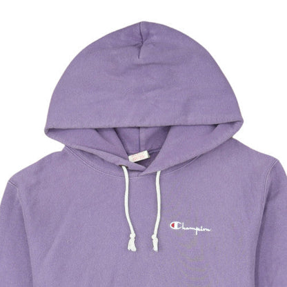 Champion Womens Purple Pullover Hoodie Medium 100% Cotton Reverse Weave