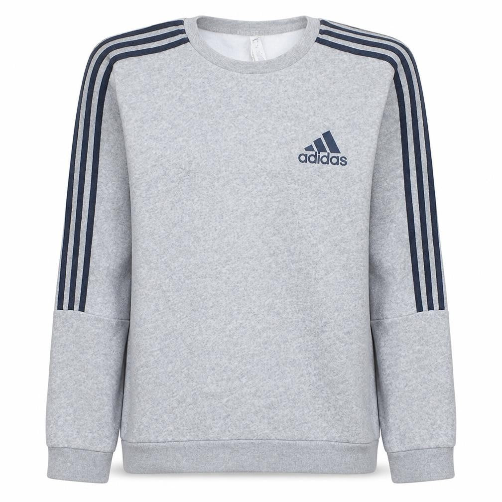 Adidas Mens Grey Crew Neck Pullover Fleece Sweatshirt M