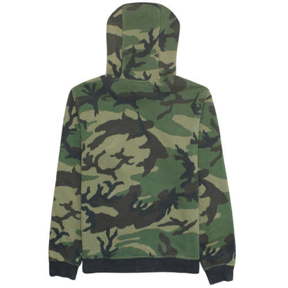Nike Men's Green Camouflage Pullover Hoodie M Cotton Blend