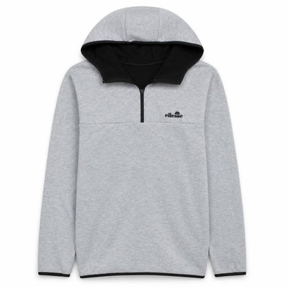 Ellesse Men’s Grey L 1/4 Zip Pullover Hoodie Fleece Sweatshirt