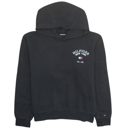 Tommy Hilfiger Men's Black 3XL Pullover Hoodie with Logo Embroidery