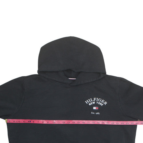 Tommy Hilfiger Men's Black 3XL Pullover Hoodie with Logo Embroidery