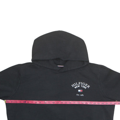 Tommy Hilfiger Men's Black 3XL Pullover Hoodie with Logo Embroidery