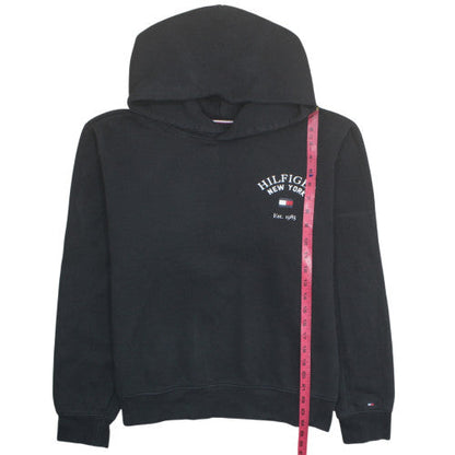 Tommy Hilfiger Men's Black 3XL Pullover Hoodie with Logo Embroidery