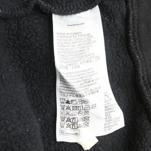 Tommy Hilfiger Men's Black 3XL Pullover Hoodie with Logo Embroidery