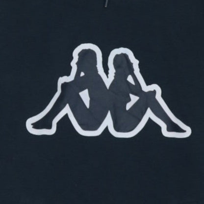 Kappa Men's Black XS Pullover Hoodie with Logo Graphic Print