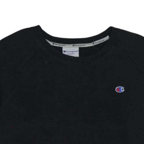 Champion Women's Black XL Pullover Sweatshirt with Logo Detail