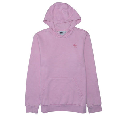 Adidas Girls Pink Pullover Hoodie 14-15 Years Fleece Logo Sportswear