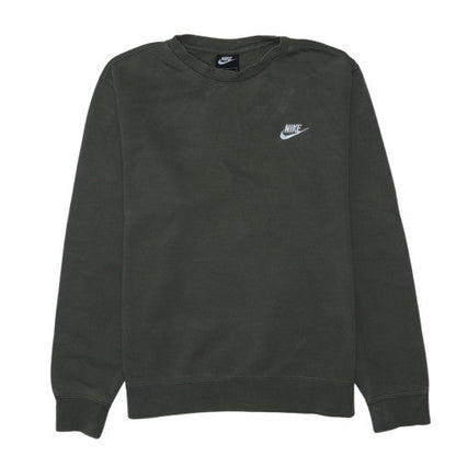 Nike Men's Green Crew Neck Sweatshirt M Pullover Regular Fit