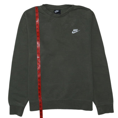 Nike Men's Green Crew Neck Sweatshirt M Pullover Regular Fit