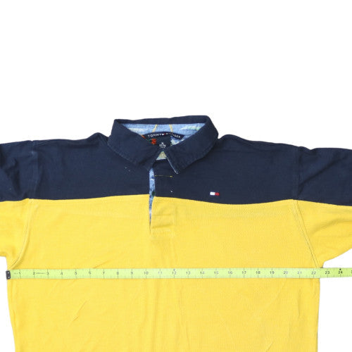 Tommy Hilfiger Men’s Yellow & Blue Colourblock Polo Shirt XL