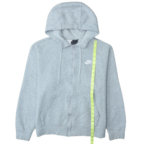 Nike Men's Grey Full Zip Fleece Hoodie M Regular Fit
