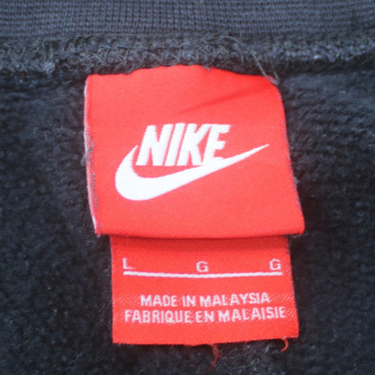 Nike Men’s Black Fleece Sweatpants L Regular Fit Drawstring Cuffed