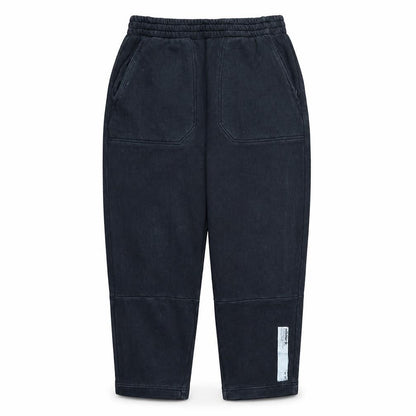 Front view of Adidas Men's Black Cropped Trousers L Logo Casual Sportswear