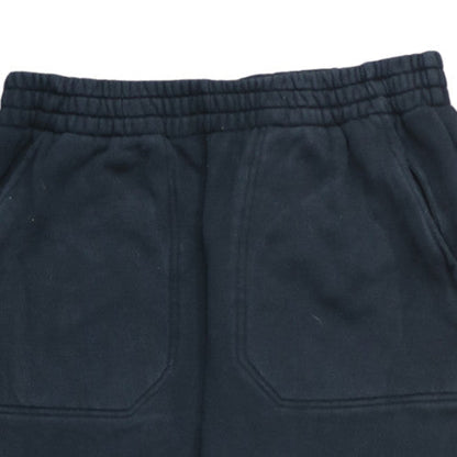 Adidas Men's Black Cropped Trousers L Logo Casual Sportswear
