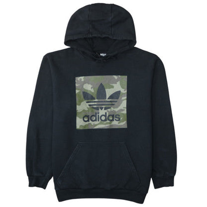 Adidas Men's Black XL Pullover Hoodie with Camouflage Logo
