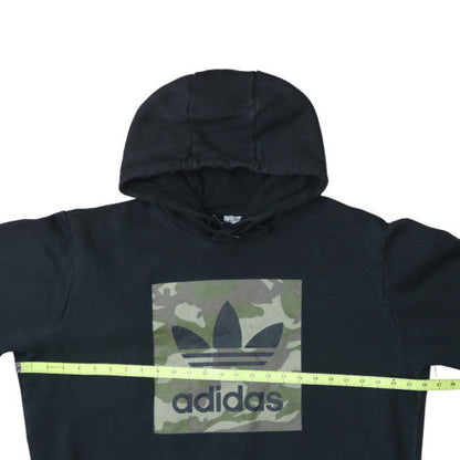 Adidas Men's Black XL Pullover Hoodie with Camouflage Logo