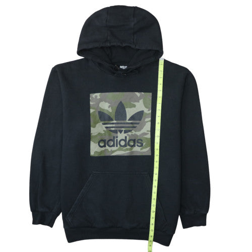 Adidas Men's Black XL Pullover Hoodie with Camouflage Logo