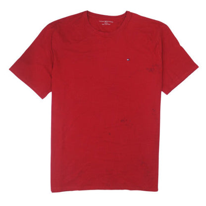 Tommy Hilfiger Men's Red 3XL Crew Neck Cotton Blend T-Shirt