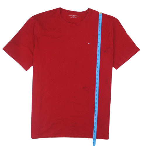 Tommy Hilfiger Men's Red 3XL Crew Neck Cotton Blend T-Shirt