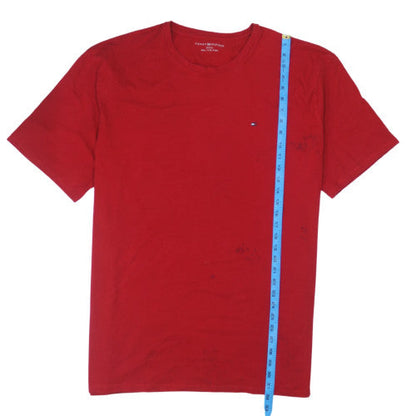 Tommy Hilfiger Men's Red 3XL Crew Neck Cotton Blend T-Shirt