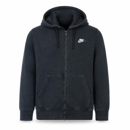 Nike Men's Black Full Zip Hoodie Size S Regular Fit Fleece Sweatshirt