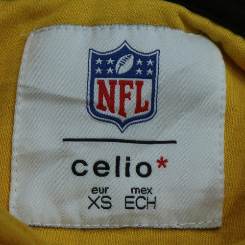Celio NFL Steelers Men's Yellow Pullover Hoodie XS Regular Fit
