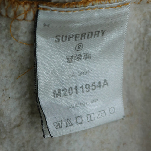 Superdry Men's Green Brown Full Zip Hoodie Size M Regular Fit
